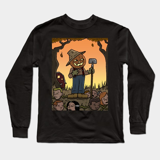 Pumpkin Farmer Long Sleeve T-Shirt by Cheezy Studios